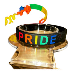 PRIDE BLACK SILICONE BRACELETS