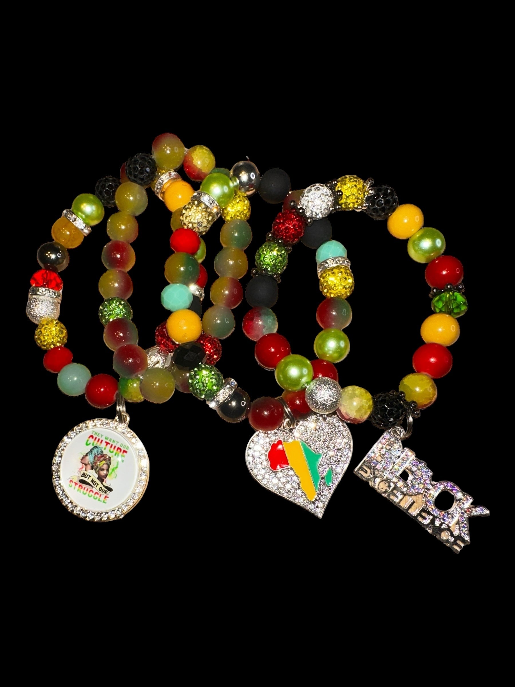 Juneteenth 4PCS Bracelet Set