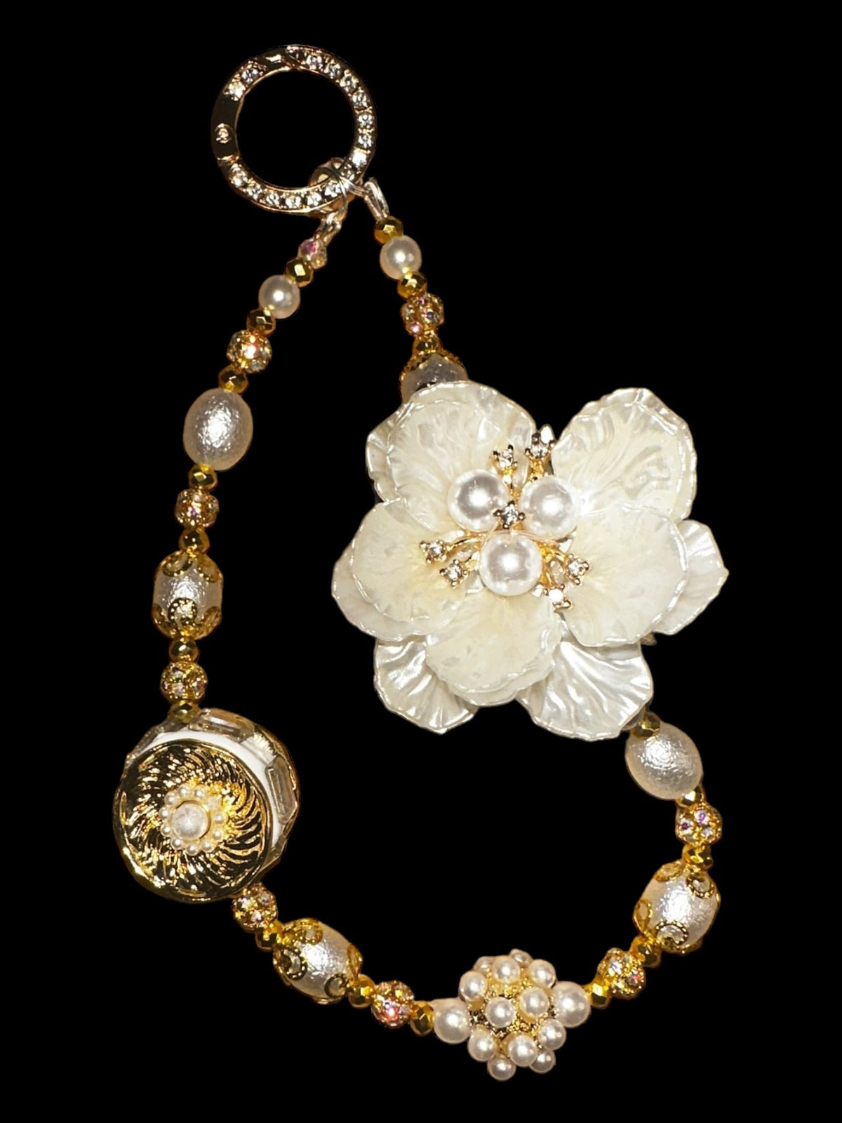 PEARL FLOWER PURSE CHAIN