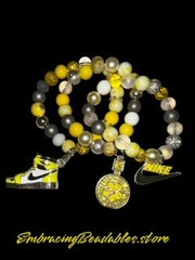 YELLOW NIKE BRACELET SET