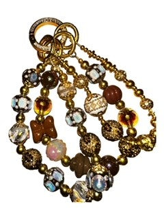 BROWN & GOLD BOW PURSE CHAIN