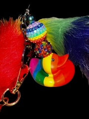 Rainbow Foxtail Keychain